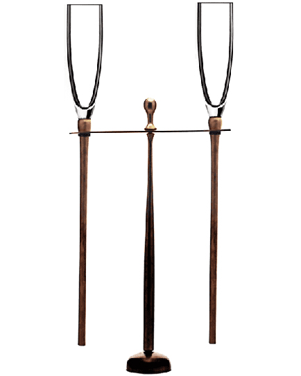 Нестандартни сватбени чаши Liana Gold