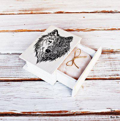 Сватбена кутия със снимка книга за халки пръстени