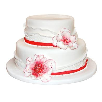 Сватбена торта с декорация Съблазън