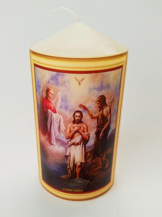 Подарък за Кръстници -свещ Кръщение Господне