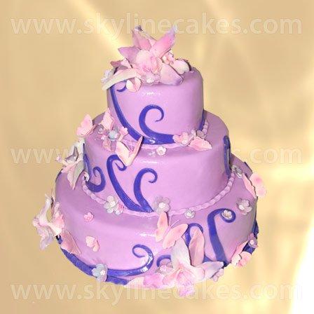 Сватбена торта в лилаво