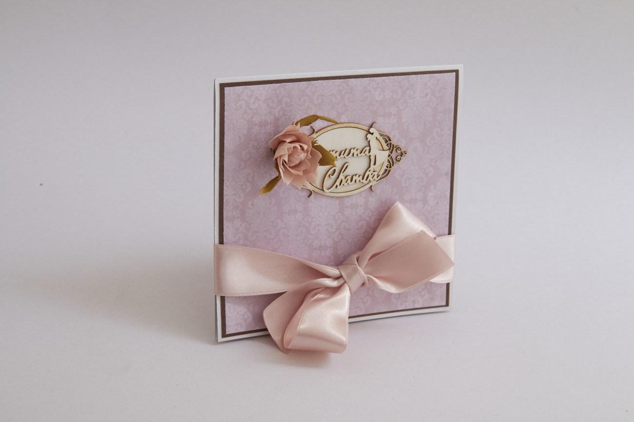 Сватбена поздравителна картичка “Shabby roses“