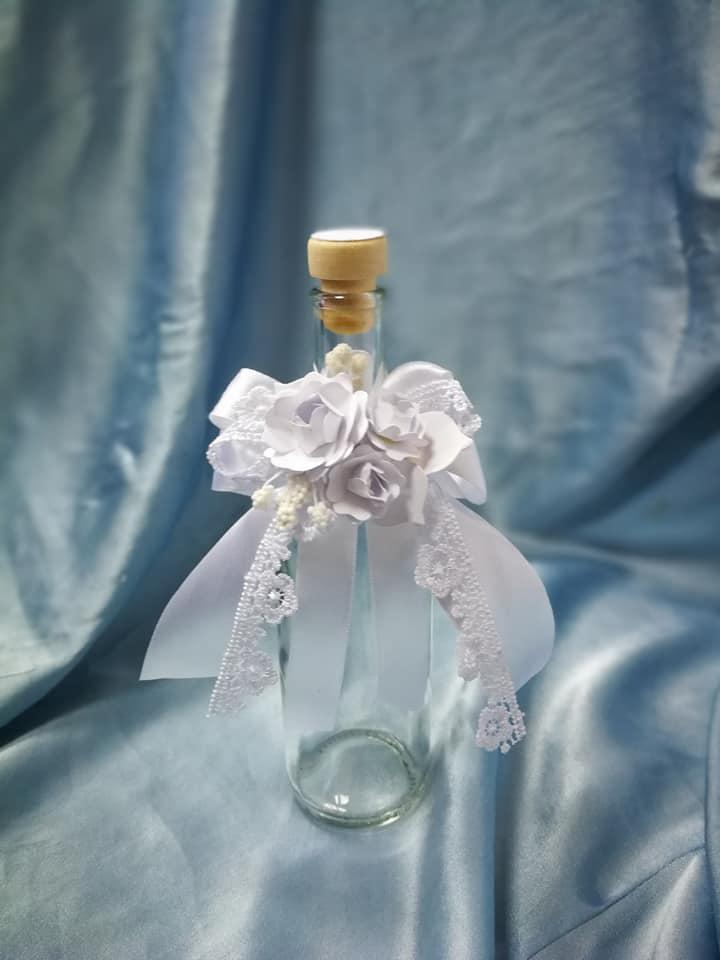 Декорирана бутилка за олио с пластмасова тапа