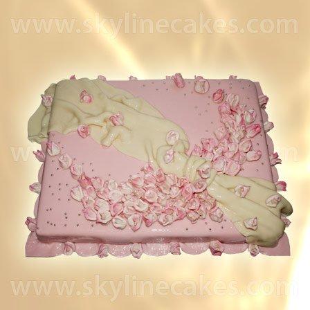 Празнична торта с рози и перли