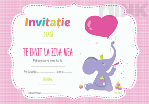 Invitații Botez Mink Onlajn Magazin