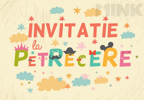 Set 10 Invitatii De Petrecere Litere Mink 1111 Invitații Botez