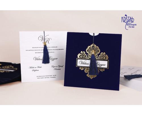 Invitatii De Nunta Cu Catifea Albastra Invitaţii La Nuntă