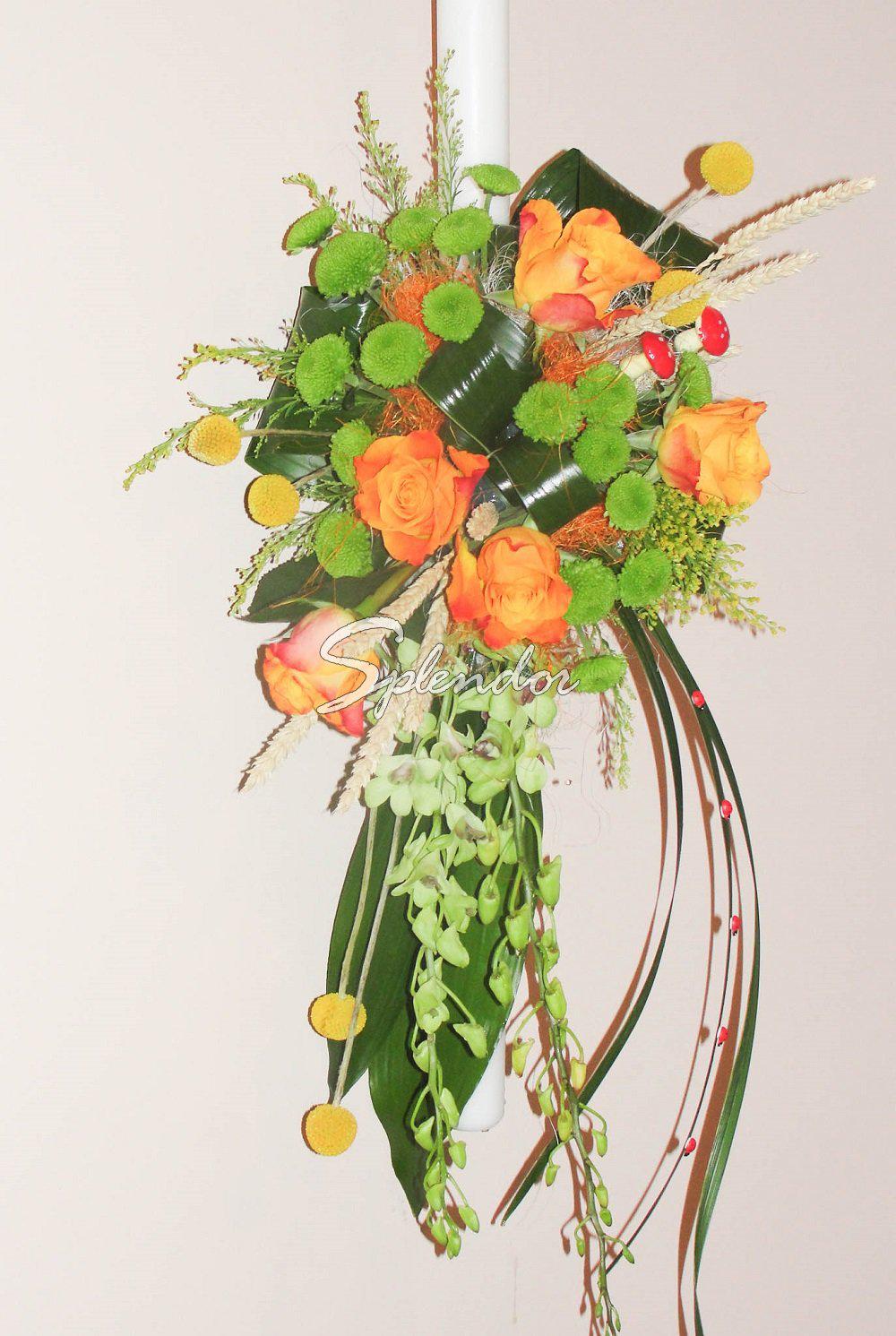 Lumanare Botez Floarea Soarelui Si Grau Floraria Design Floral